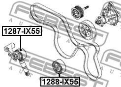 Ролик натяжной приводного ремня Hyundai / Kia 252813A100