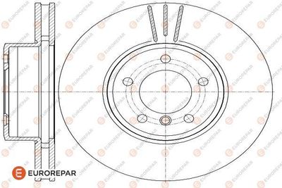 Диск тормозной передний вентилируемый EUROREPAR 1622811080