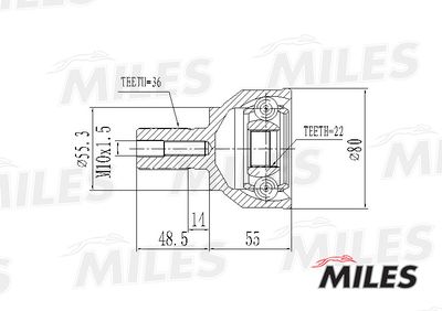 ШРУС наружный Miles GA20208