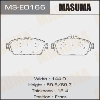 Колодки тормозные дисковые передние Masuma MSE0166