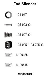 Глушитель задняя часть POLMOSTROW 17625