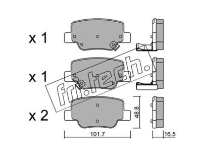 Комплект колодок для дискового тормоза TRUSTING 8970