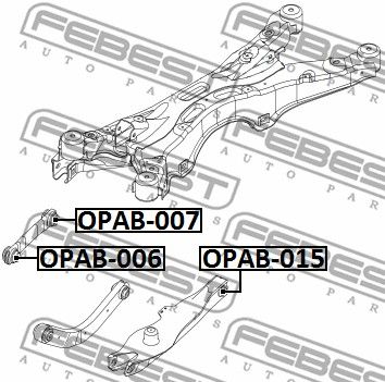 Сайлентблок заднего поперечного рычага FEBEST OPAB015