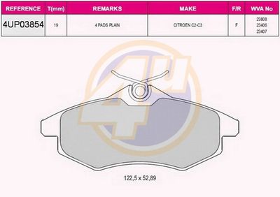 Колодки тормозные дисковые METACO 3000297