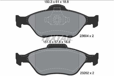 Комплект колодок для дискового тормоза TEXTAR 2360406