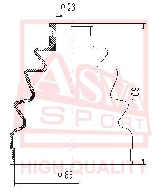 Пыльник ШРУС комплект ASVA ASBT127