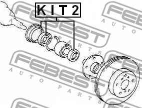 Сальник ступичный ремкомплект FEBEST KIT2
