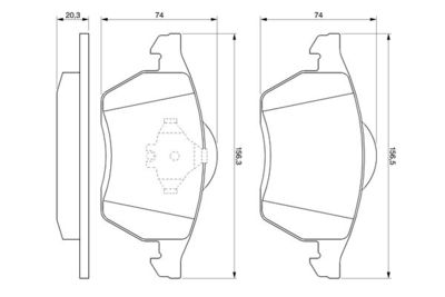 Комплект колодок для дискового тормоза BOSCH 0986494003