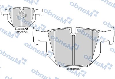 Колодки тормозные дисковые задние Mando MBF015922
