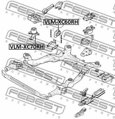 Подушка двигателя правая FEBEST VLMXC60RH