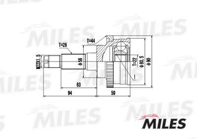 ШРУС наружный Miles GA20218