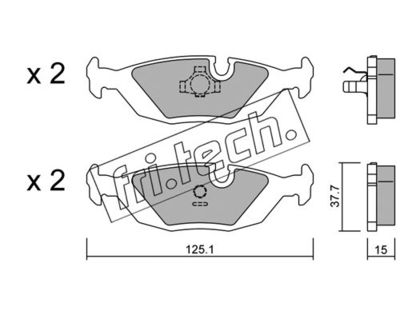 Комплект колодок для дискового тормоза TRUSTING 0720