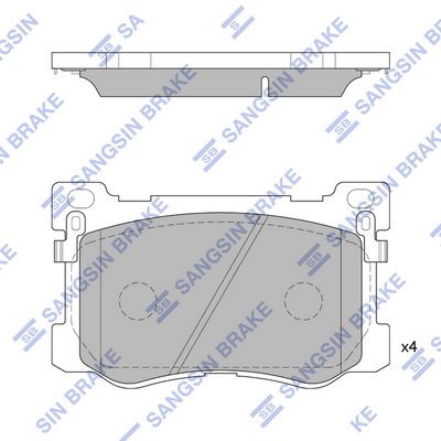 Колодки тормозные передние SANGSIN SP4229
