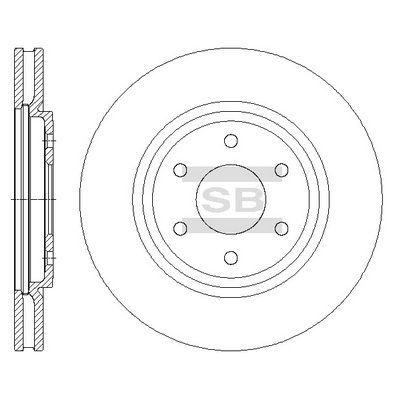 Диск тормозной передний SANGSIN SD4229