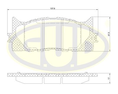 Колодки тормозные дисковые GUD GBP123300
