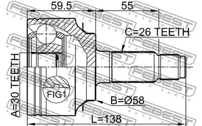 ШРУС наружный FEBEST 0310FD