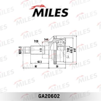 ШРУС наружный Miles GA20602
