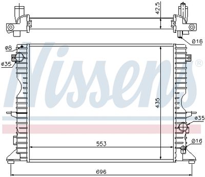 Радиатор системы охлаждения NISSENS 64311A