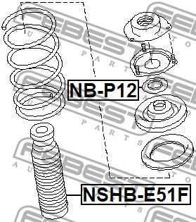 Пыльник амортизатора переднего FEBEST NSHBE51F