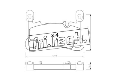Комплект колодок для дискового тормоза TRUSTING 12600