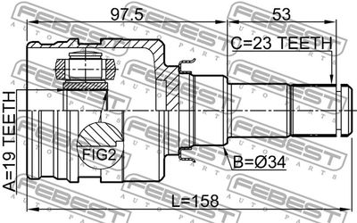 ШРУС внутренний FEBEST 0111KSP130