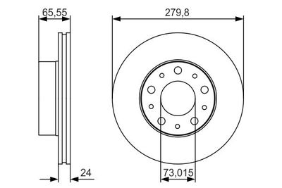 Диск тормозной передний BOSCH 0986479S70