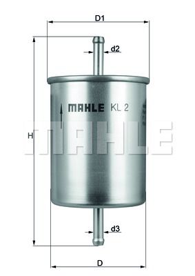 Фильтр топливный MAHLE KL2
