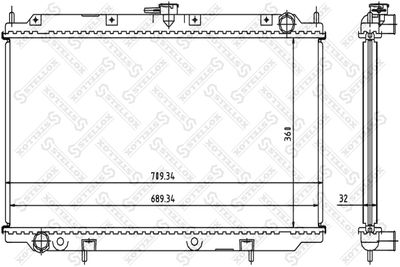 Радиатор системы охлаждения STELLOX 1025222SX