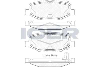 Колодки тормозные дисковые ICER 181909