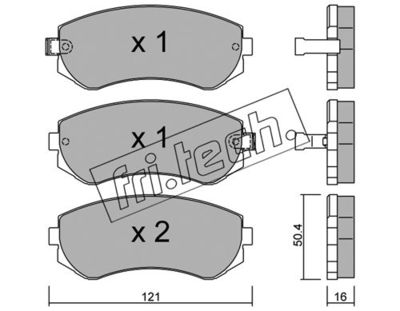 Комплект колодок для дискового тормоза TRUSTING 3130