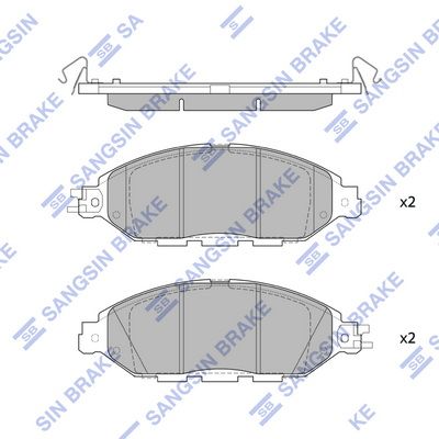 Колодки тормозные передние SANGSIN SP1713