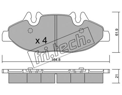 Комплект колодок для дискового тормоза TRUSTING 5910