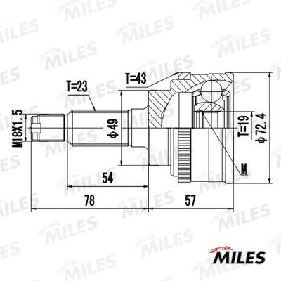 ШРУС наружный Miles GA20434