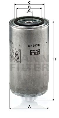 Фильтр топливный MANN-FILTER WK95019