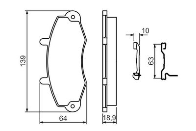 Колодки тормозные дисковые передние BOSCH 0986494292
