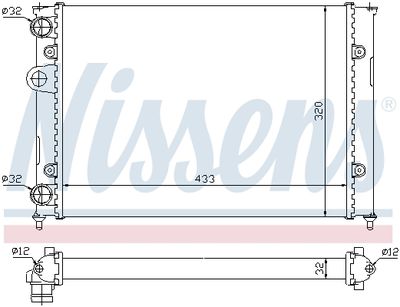 Радиатор системы охлаждения NISSENS 651851
