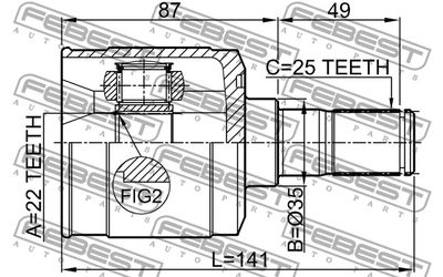 ШРУС внутренний FEBEST 1211ACCMT