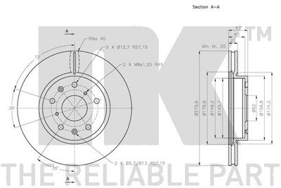Диск тормозной NK 315218
