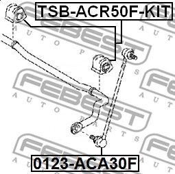 Втулки переднего стабилизатора комплект FEBEST TSBACR50FKIT