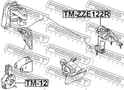 Опора двигателя задняя FEBEST TMZZE122R