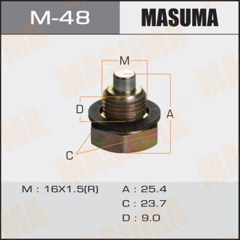 Болт маслосливной Masuma M48