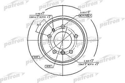 Диск тормозной PATRON PBD2557