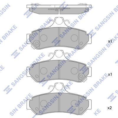 Колодки тормозные задние SANGSIN SP1236