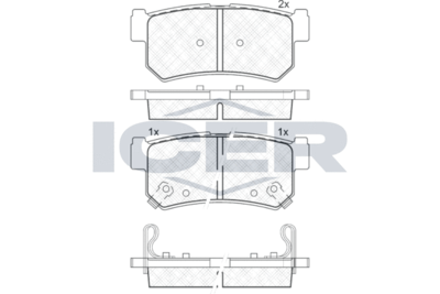 Колодки тормозные дисковые ICER 181646