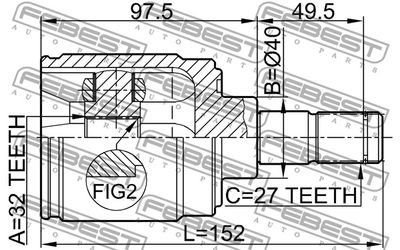 ШРУС внутренний правый FEBEST 0311CRVATRH