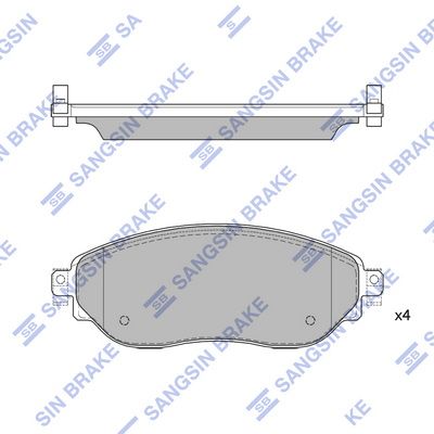 Колодки тормозные дисковые передние SANGSIN SP4262