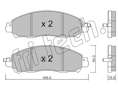 Комплект колодок для дискового тормоза TRUSTING 10811