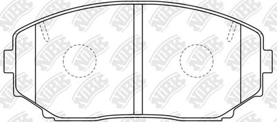 Колодки тормозные передние NIBK PN3813