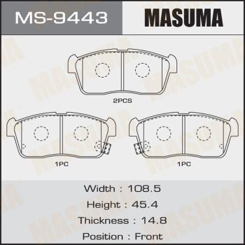 Колодки тормозные дисковые Masuma MS9443
