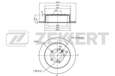 Диск тормозной задний Zekkert BS6065